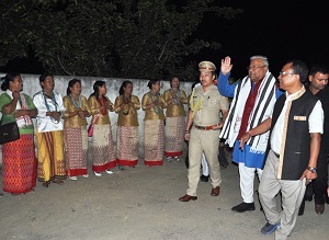 Reception of the Governor of Arunachal Pradesh Shri P.B. Acharya at Lower Subansiri District, Raga on 28th June 2017. 